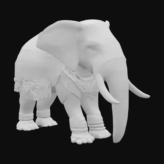 3D model for [Kenya] Ultra Realistic, Hyper Detailed, Elephant wearing Maasai Traditional Beaded Garments, #AroundTheWorld#