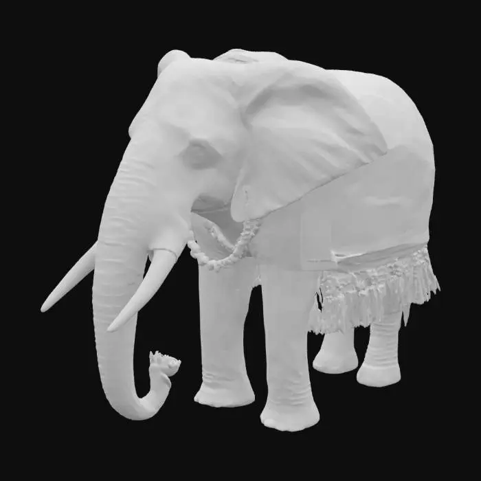 3D model for [Kenya] Ultra Realistic, Hyper Detailed, Elephant wearing Maasai Traditional Beaded Garments, #AroundTheWorld#
