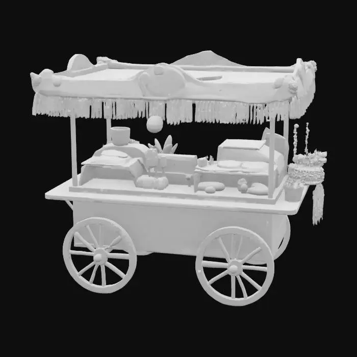 3D model for [Mexico] a detailed, colorful Mexican street taco cart pinata, #AroundTheWorld#