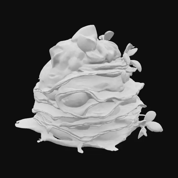 3D model for [France], Highly Detailed, Ultra Realistic, a delicious stack of detailed crepes with different fillings in each layer, #AroundTheWorld#