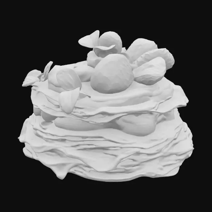 3D model for [France], Highly Detailed, Ultra Realistic, a delicious stack of detailed crepes with different fillings in each layer, #AroundTheWorld#