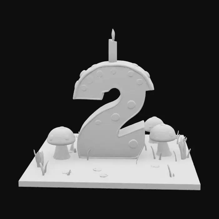 3D model for Celebrating Two