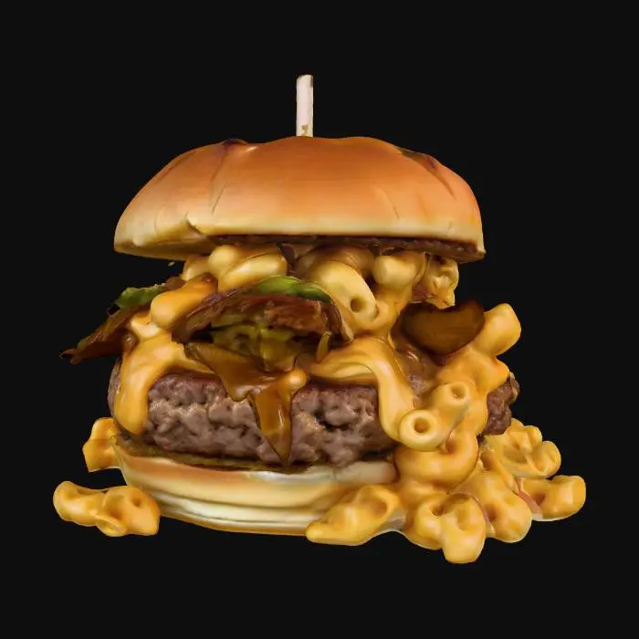 3D model for Mac and Cheese Burger Bliss, #food#