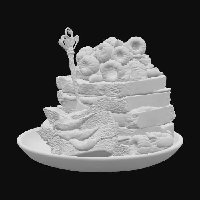 3D model for Raspberry Delight, #food#