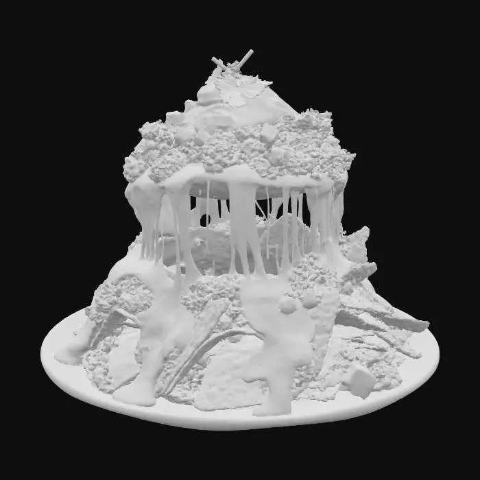 3D model for Cheesy Nacho Mountain, #food#