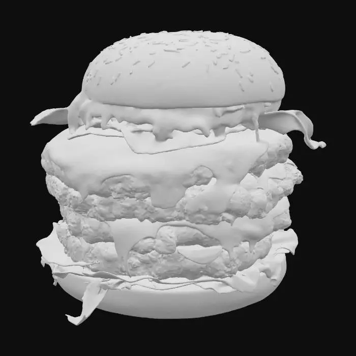 3D model for Cheese Avalanche Burger, #food#