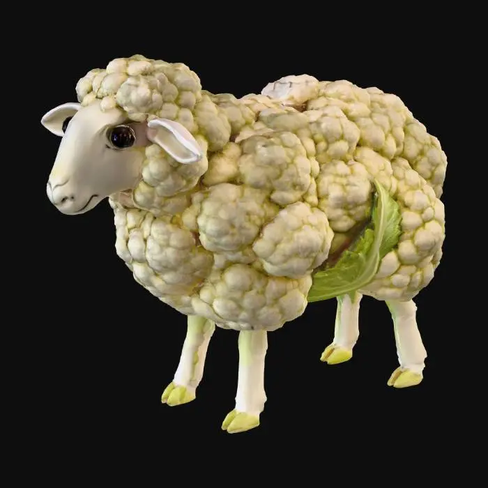 3D model for Cauli-Sheep, #food#