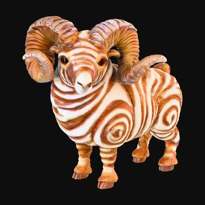 3D model for Cinnamon Swirl Sheep, #food#