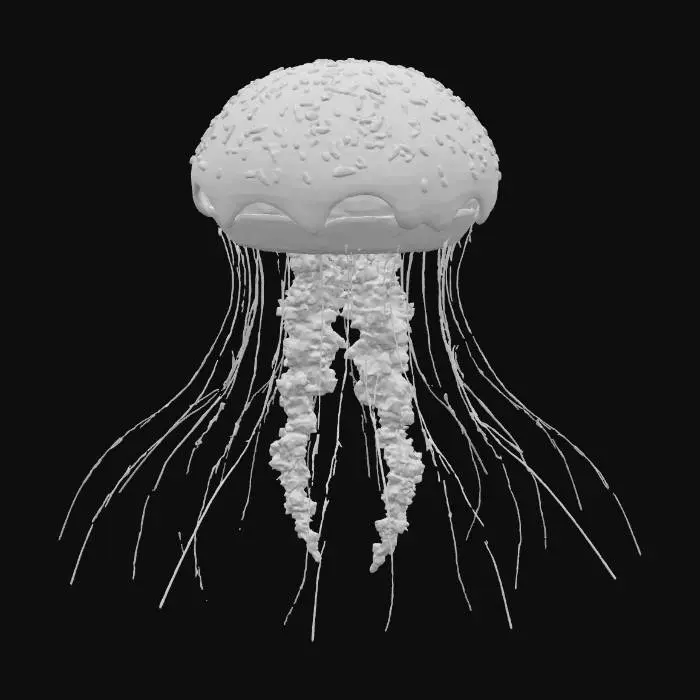 3D model for Jelly Donut Jellyfish, #food#