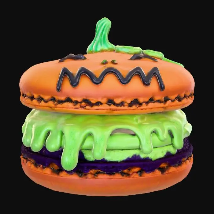 3D model for Pumpkin Macaron Delight, #Halloween2025#