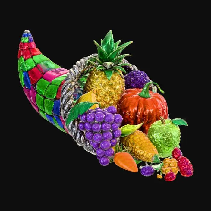 3D model for Cornucopia of Jewels, #Thanksgiving#
