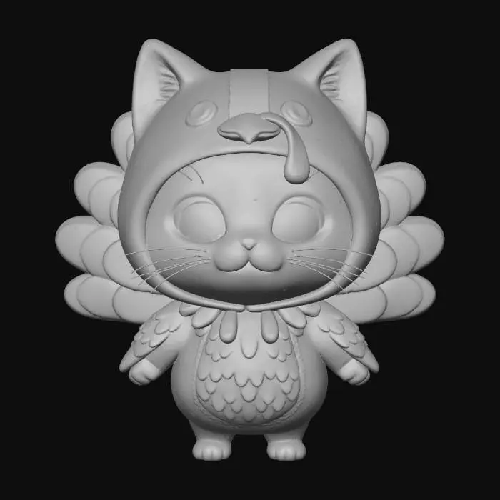 3D model for Feline Feathers Fantasy, #Thanksgiving#