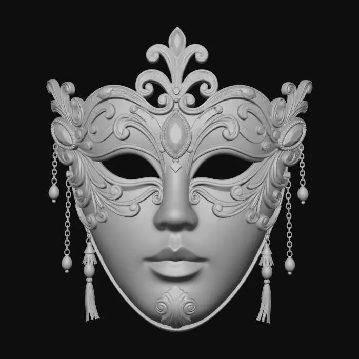 3D model for Gilded Venetian Masquerade