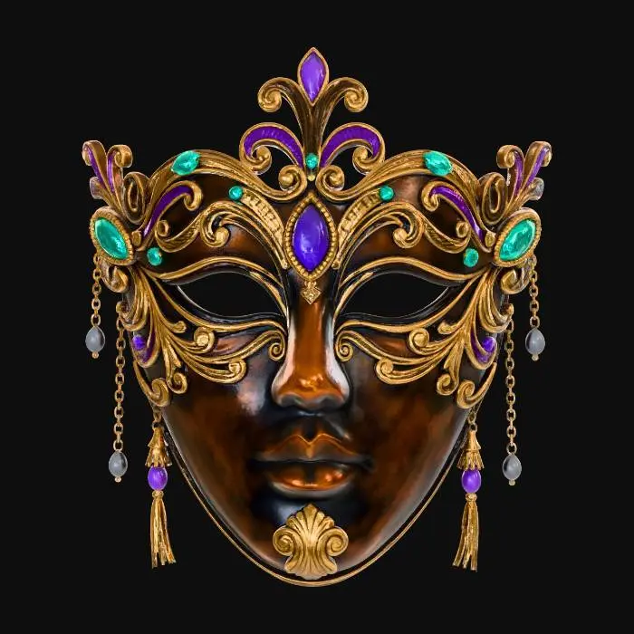 3D model for Gilded Venetian Masquerade