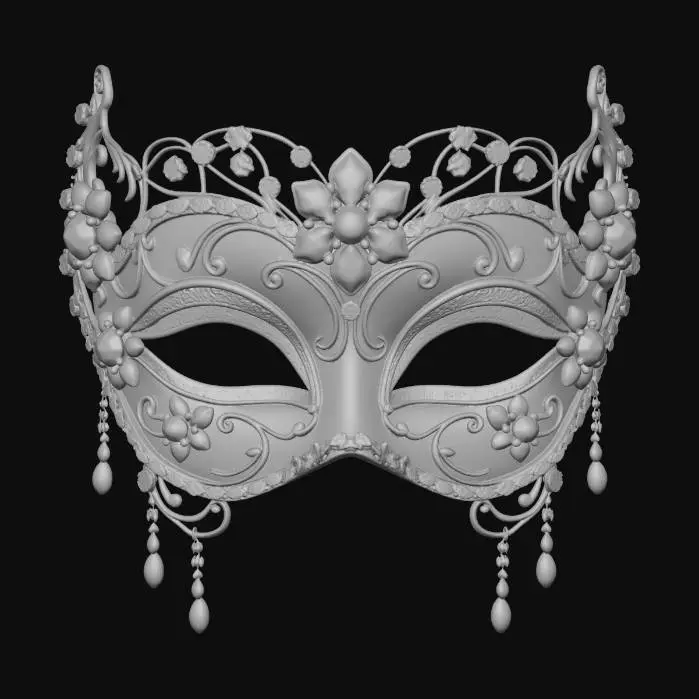 3D model for Turquoise Bloom Masquerade