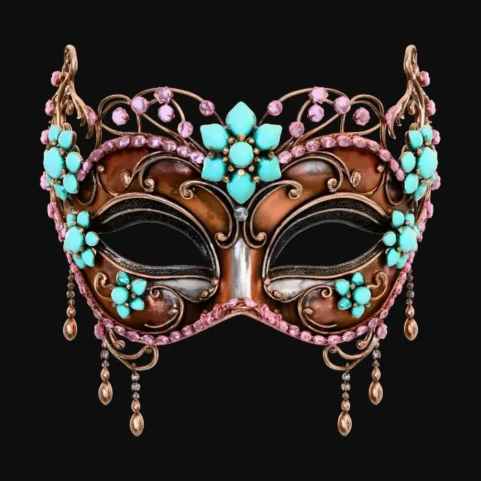 3D model for Turquoise Bloom Masquerade