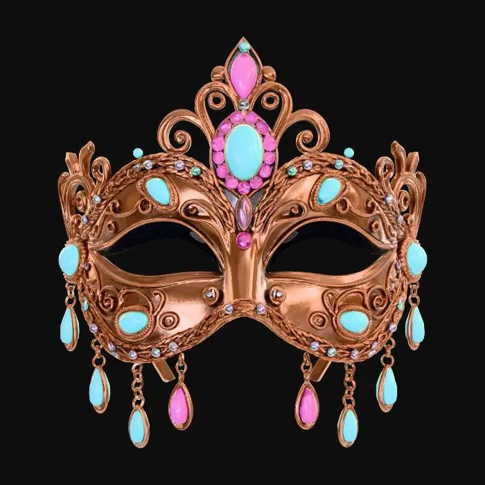3D model for Copper Masquerade of Turquoise and Amethyst