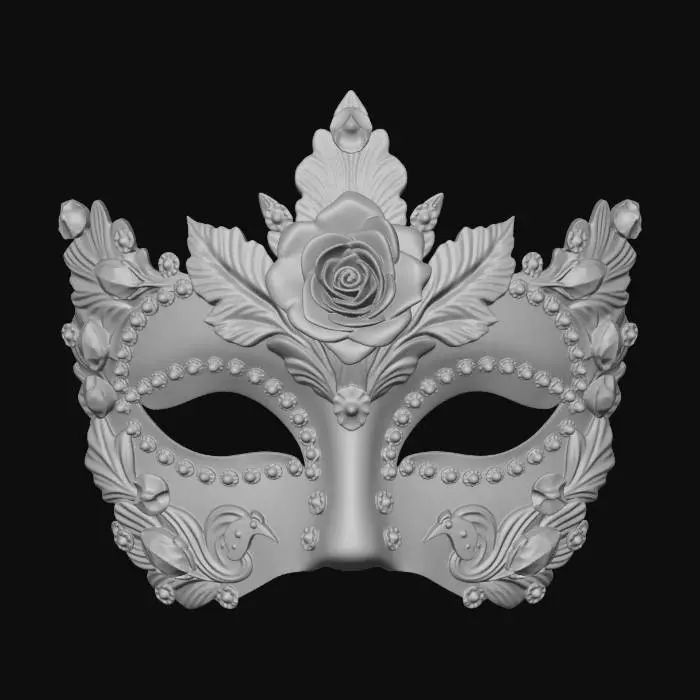 3D model for Midnight Rose Masquerade