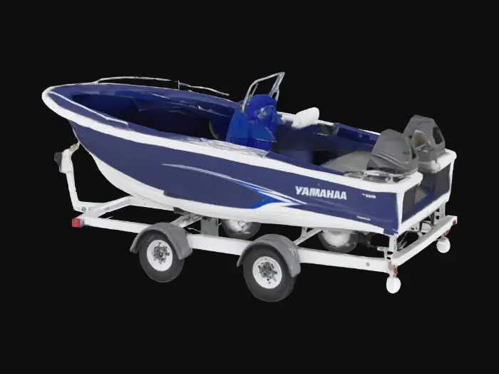 3D model for Yamaha Boat on trailer
