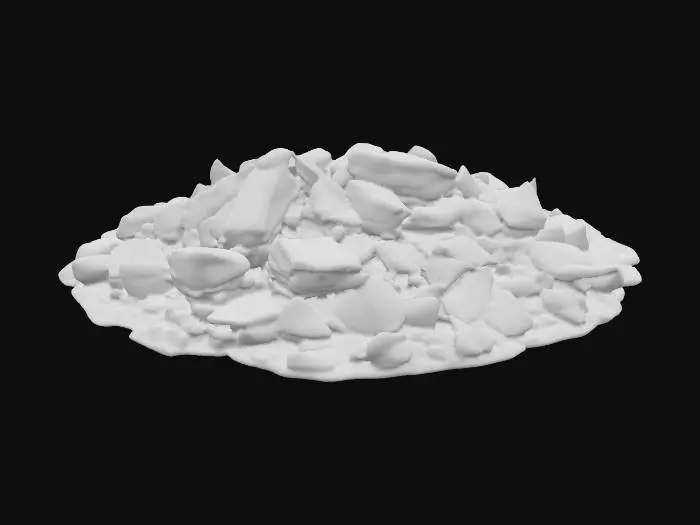 3D model for Pile of burnt ashes and cinders