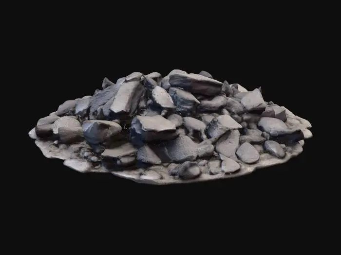 3D model for Pile of burnt ashes and cinders