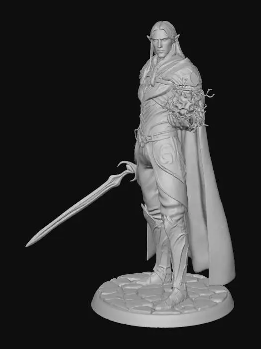 3D model for quiero que le cambies la forma del poder de rayo que tiene en el brazo izquierdo. que sea una especie de rayo concentrado que le recorra toda la mano izquierda. el personaje en si que quede igual con esa pose y la base