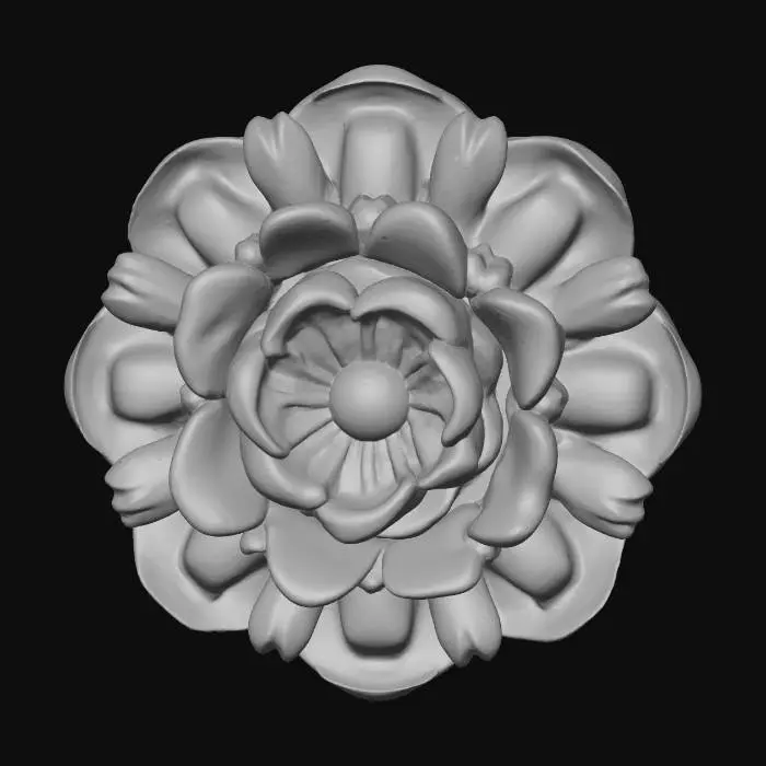 3D model for Golden Rose Emblem