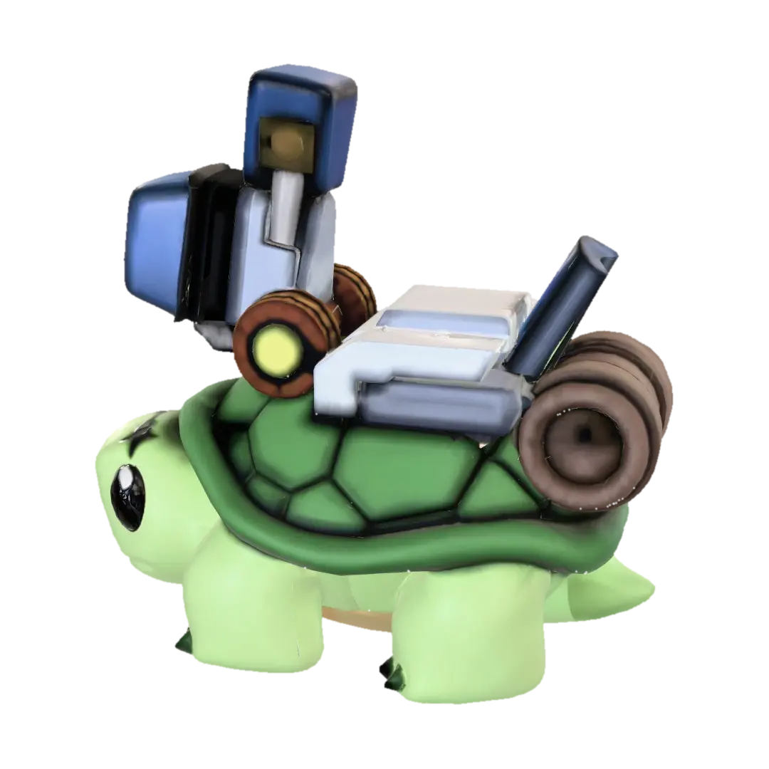 โมเดล 3D ของ Tank Turtle - Turtles สร้างโดย AI