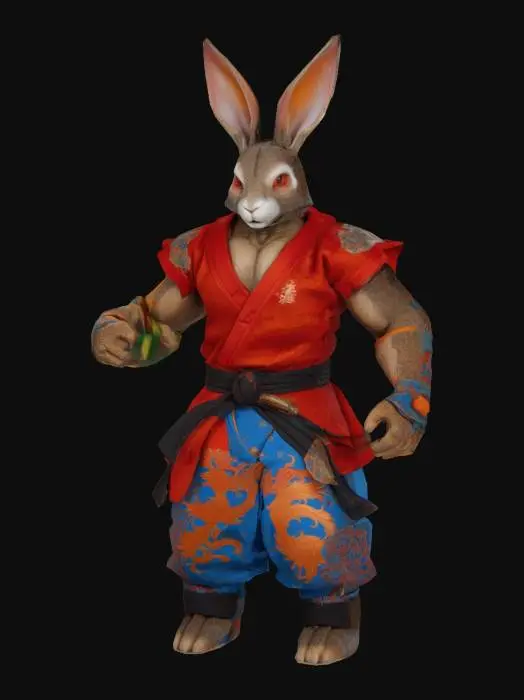 3D model for Karate Hare Hero