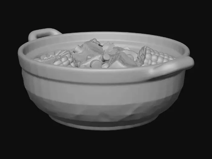 3D model for Hearty Vegetable Soup