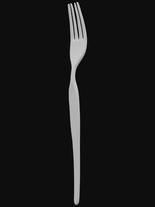 3D model for Fork on Black Background