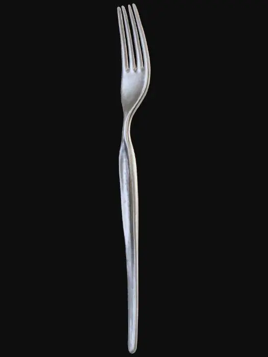 3D model for Fork on Black Background