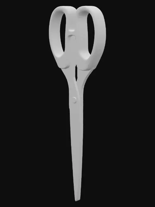 3D model for Scissors on Black Fabric
