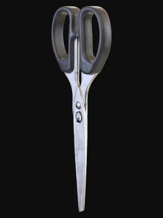 3D model for Scissors on Black Fabric