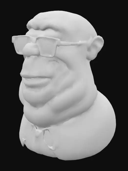 3D model for The Cool Bald Character