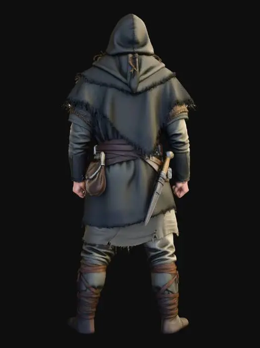 3D model for Norse man's back