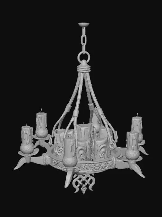 3D model for Rustic Candle Chandelier