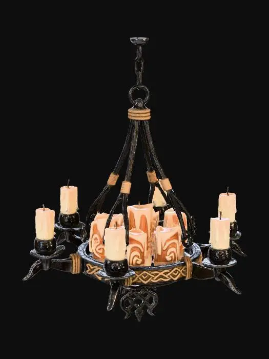 3D model for Rustic Candle Chandelier