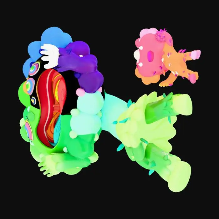 3D model for Colorful Creatures Exhibit