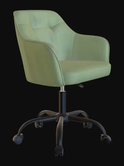 3D model for Green Upholstered Swivel Office Chair