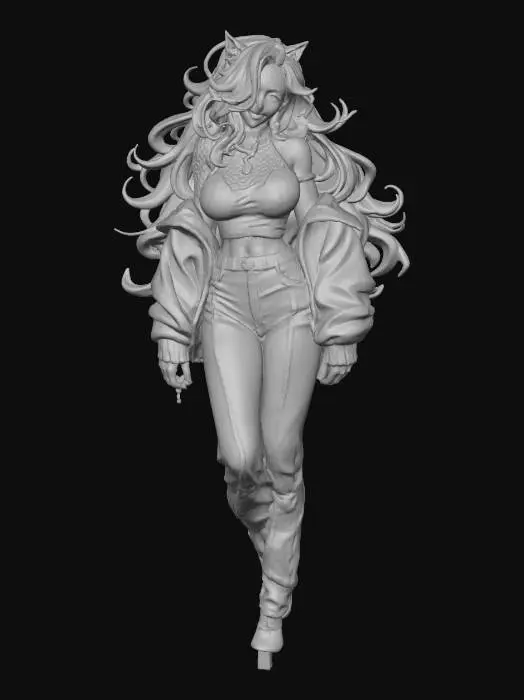 3D model for Enigmatic Feline Glamour