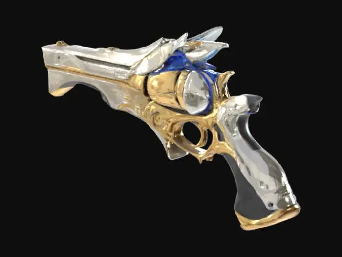 3D model for Futuristic Revolver Design