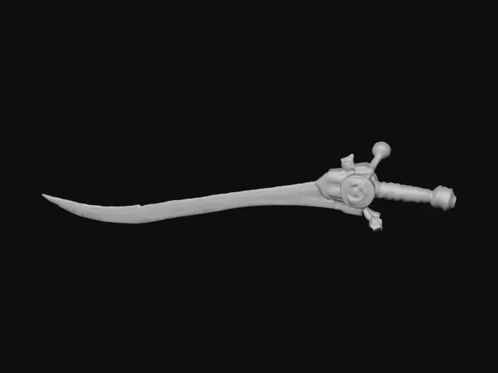 3D model for steampunk two handed sword