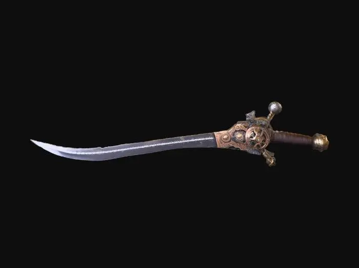 3D model for steampunk two handed sword