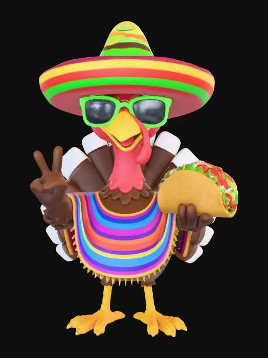 3D model for Peace. Tacos, Eat Beef, #Thanksgiving#