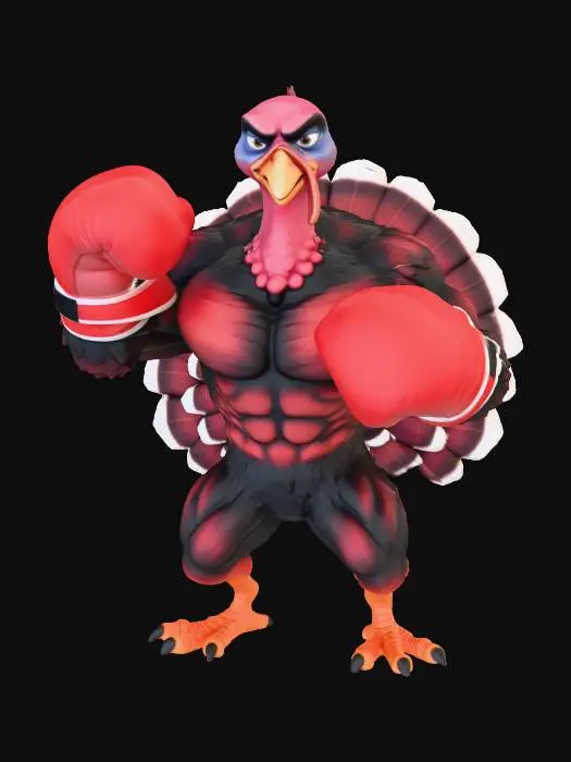 3D model for Turkey Boxer, #Thanksgiving#