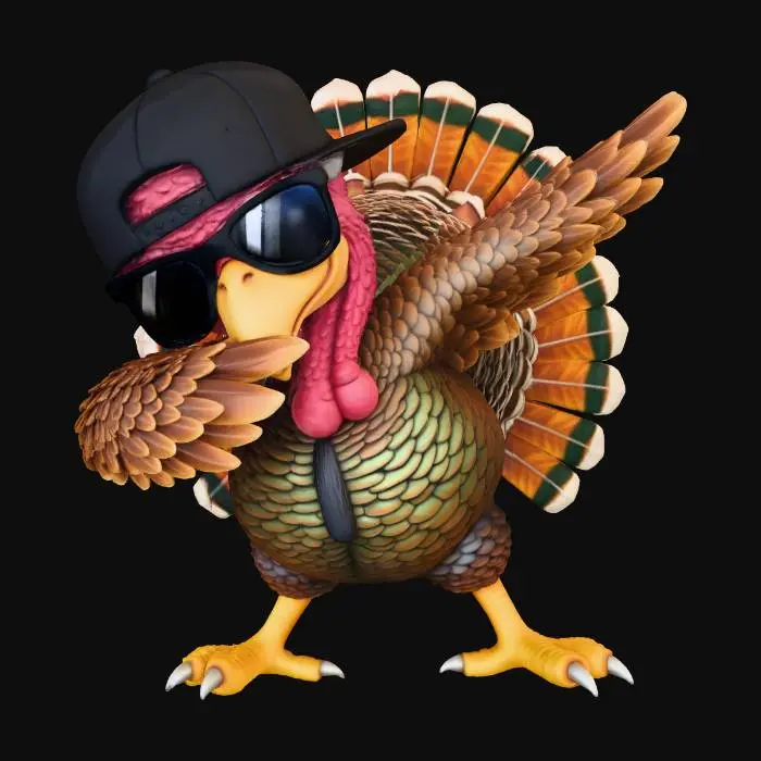 3D model for Turkey dabbing, #Thanksgiving#,