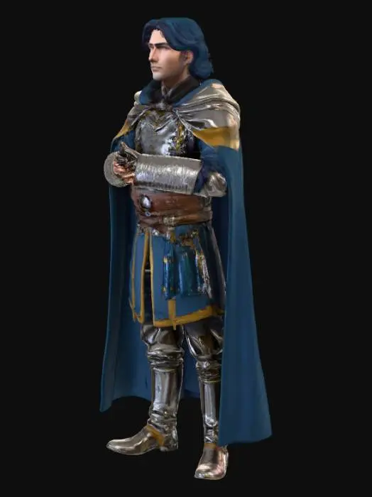 3D model for 请帮我生成阿瓦隆游戏中的派西维尔