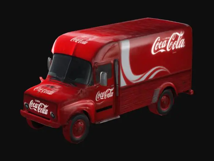 3D model for コカコーラのトラック　超リアル　超精密