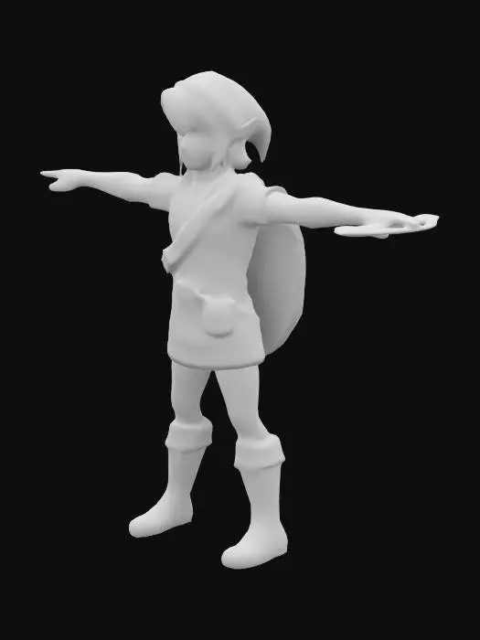 3D model for Tポーズ, 非常に詳細な, 超リアルな, ゼルダの伝説 リンク